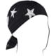 Zan Headgear Polyester Flydanna, Black/White Flag, Polyester, ZM091