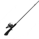 Zebco 33 Pistol Spincast Reel and Rod Combo, 5ft 6in 2-PC Fiberglass Rod w/ EVA Handle, QuickSet Anti-Reverse Reel w/ Bite Alert, Silver, 33562PMA.NS4