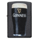 Zippo Glass of Guinness Matte Pocket Lighter, Black, 29649