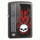 Zippo Harley-Davidson Flaming Skull Lighter, Gray Dusk 28618