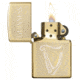 Zippo Harp Guinness High Polish Brass Pocket Lighter, 29651