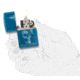 Zippo High Polish Blue Skull Design Pocket Lighter w/ Box 29704