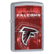 Zippo NFL Falcons, Chrome, Small 28597