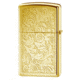 Zippo Venetian Classic Style Slim Lighter, High Polish Brass 1652B
