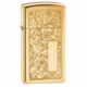 Zippo Venetian Classic Style Slim Lighter, High Polish Brass 1652B