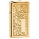 Zippo Venetian Classic Style Slim Lighter, High Polish Brass 1652B