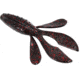 Zoom Z-Hog Jr Creature Bait, 10 Pack, 3.5in, Black Red Glitter, 123001X