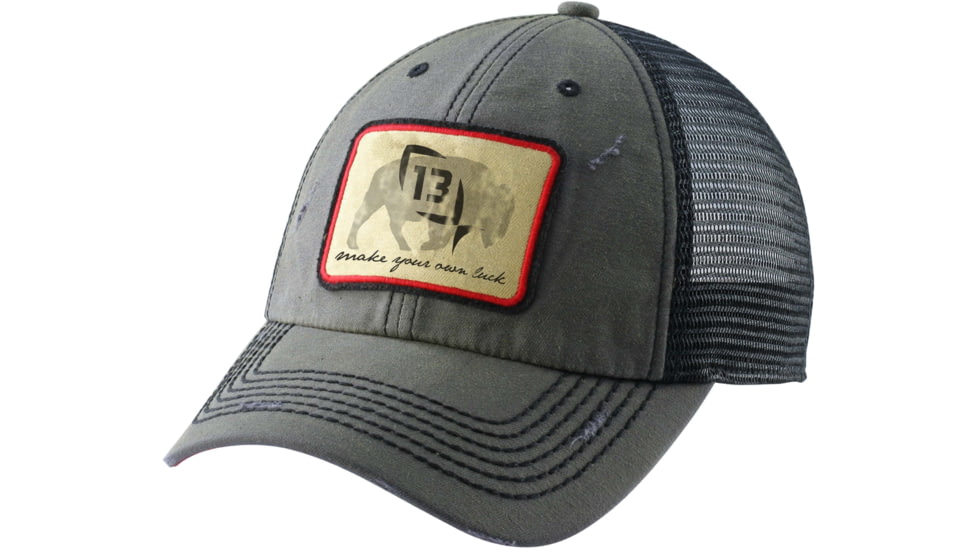 Rapala Guy on a Buffalo Curved Brim Snapback Ballcap - Men's, Gray, One Size, HUS4