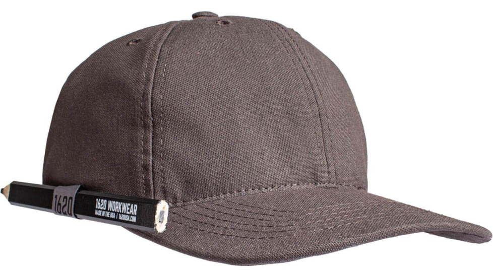 1620 Workwear Unstructured Strap-Back Hat, Blank Patch, Granite, One Size, A14-R