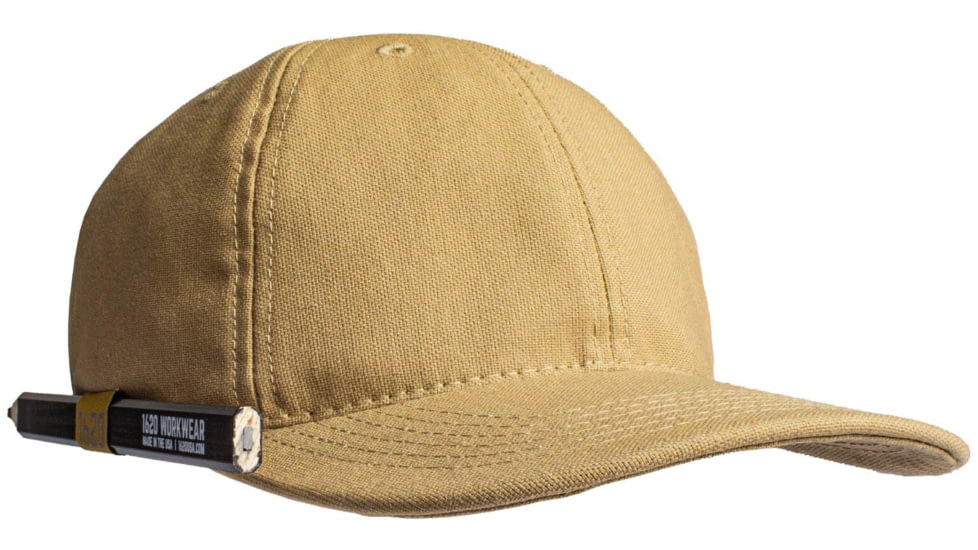 1620 Workwear Unstructured Strap-Back Hat, Blank Patch, Khaki, One Size, A14-K