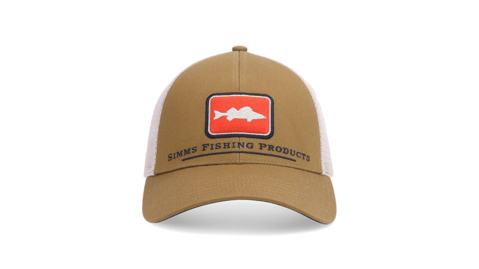 Simms Fishing Products Walleye Icon Trucker Hat 09278A26, Camel, One Size, 12578-259-00