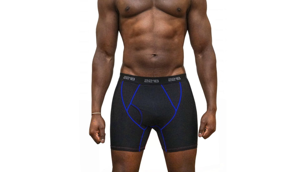 221B Tactical Maxx-Dri RFX Boxer Briefs - Mens, Black/Blue, 2XL, MDRFXBB-XXL-BLK/BLU