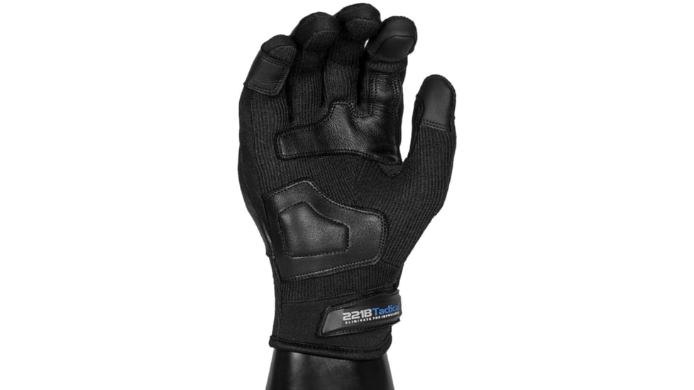221B Tactical Warrior Gloves, Black, Large, WARG-L-BLK