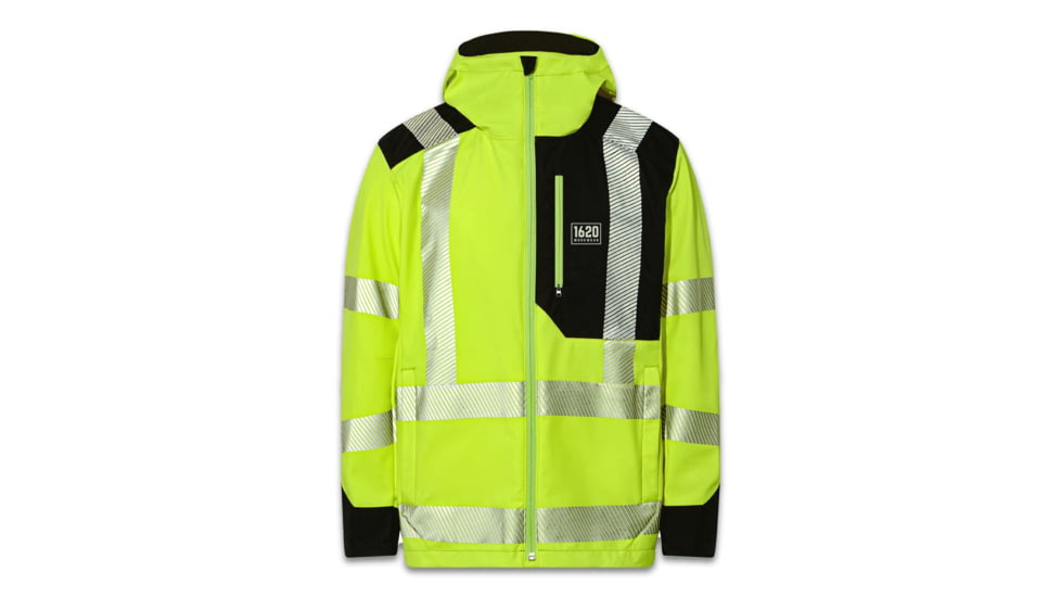 1620 Workwear Hi Vis Softshell Work Jacket 696D3454, Hi Vis, Large, 23014-Y-L