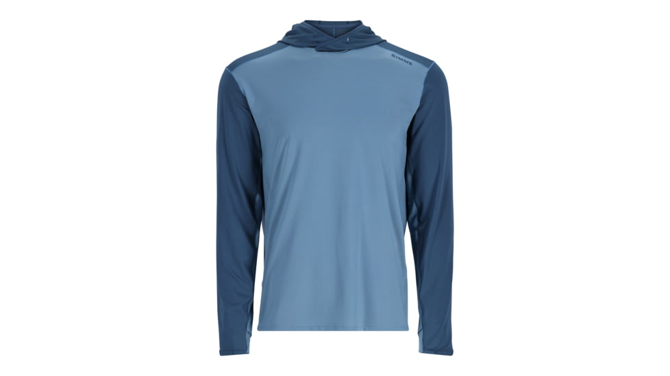 Simms Fishing Products Ms SolarFlexAR Hoody 91A5DB9F, Midnight/Neptune, XL, 13658-1141-50