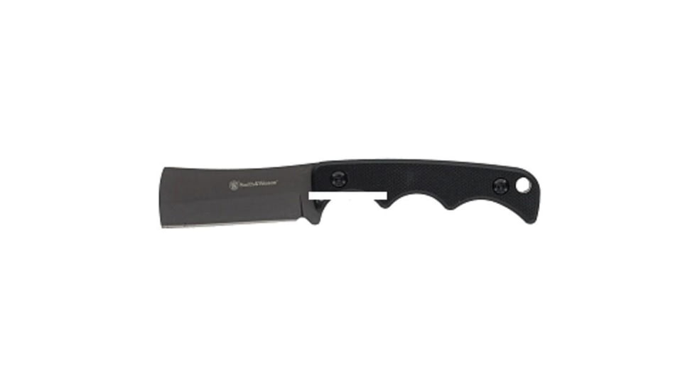 Old Timer Smith &amp; Wesson H.R.T. Cleaver Neck Fixed Knife 2 Cleaver Blade Black with Nylon Sheath 92D395B6, PF1193152
