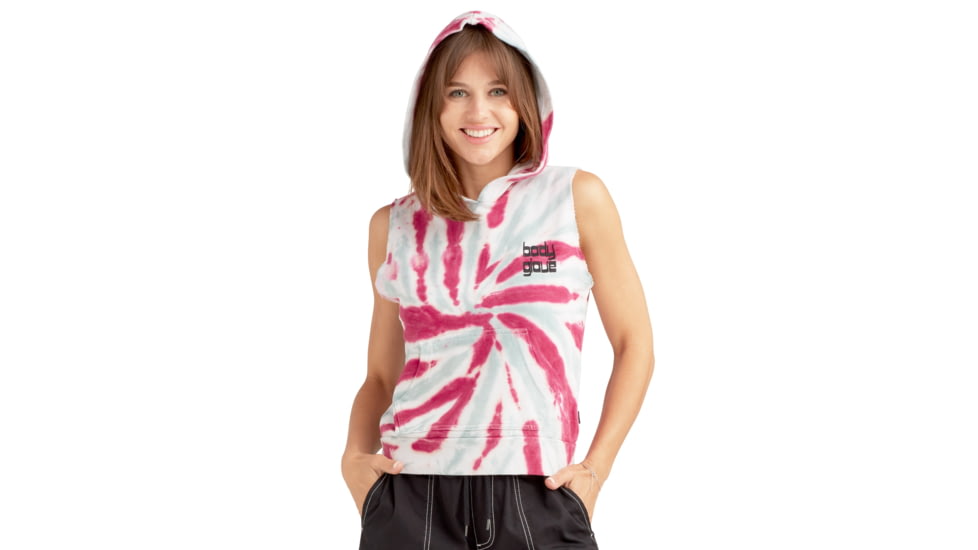 Body Glove Talia Tie-Dye Sleeveless Hoodie - Aqua EF438D35, S, Aqua, JT25087FTB1735B-445-S