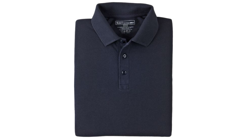 5.11 Tactical Professional Long Sleeve Polo - Men's, Large, Regular, Dark Navy, 42056-724-L