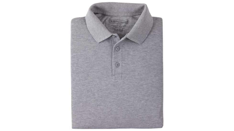 5.11 Tactical Professional Long Sleeve Polo - Men's, 4XL, Tall, Heather Grey, 42056T-016-4XL