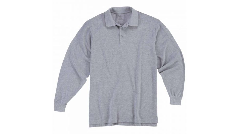 5.11 Tactical Professional Long Sleeve Polo - Men's, 4XL, Tall, Heather Grey, 42056T-016-4XL
