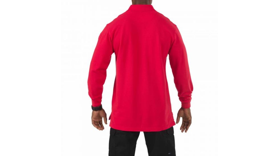 5.11 Tactical Professional Long Sleeve Polo - Men's, 3XL, Regular, Range Red, 42056-477-3XL