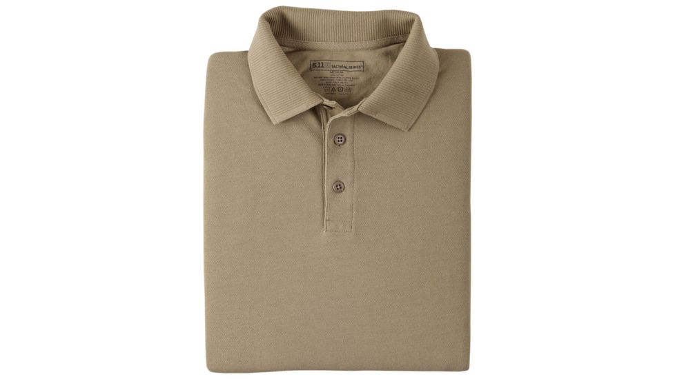 5.11 Tactical Professional Long Sleeve Polo - Men's, 5XL, Tall, Silver Tan, 42056T-160-5XL