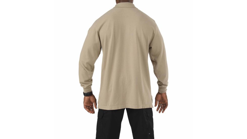 5.11 Tactical Professional Long Sleeve Polo - Men's, 5XL, Tall, Silver Tan, 42056T-160-5XL