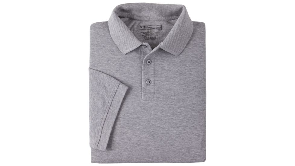 5.11 Tactical Professional Short Sleeve Polo - Men's, Extra Large, Tall, Heather Grey, 41060T-016-XL