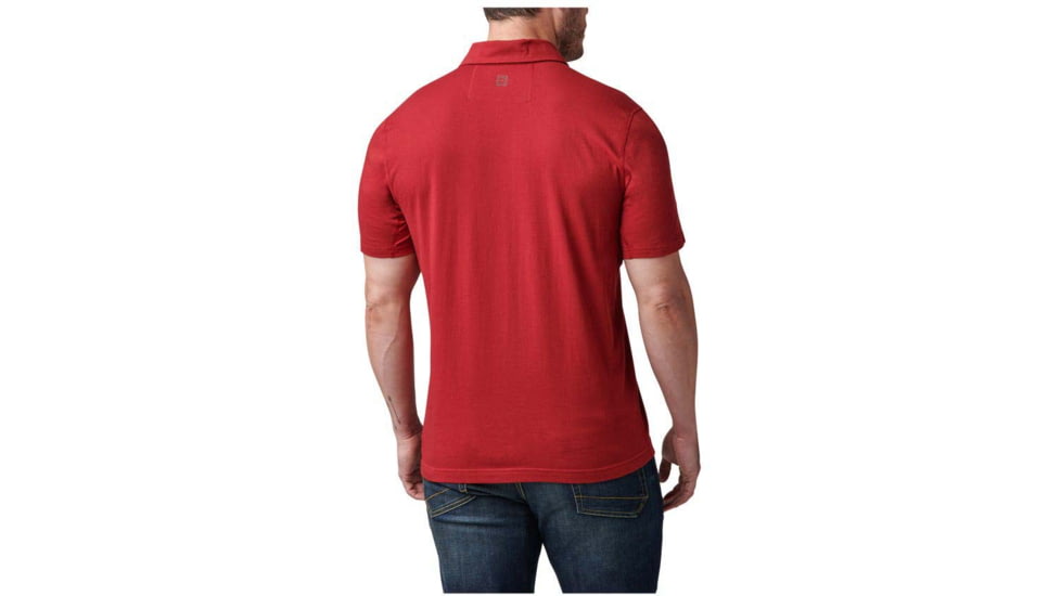 5.11 Tactical Archer Short Sleeve Polo - Mens, Cordovan Red, Large, 41241-520-L