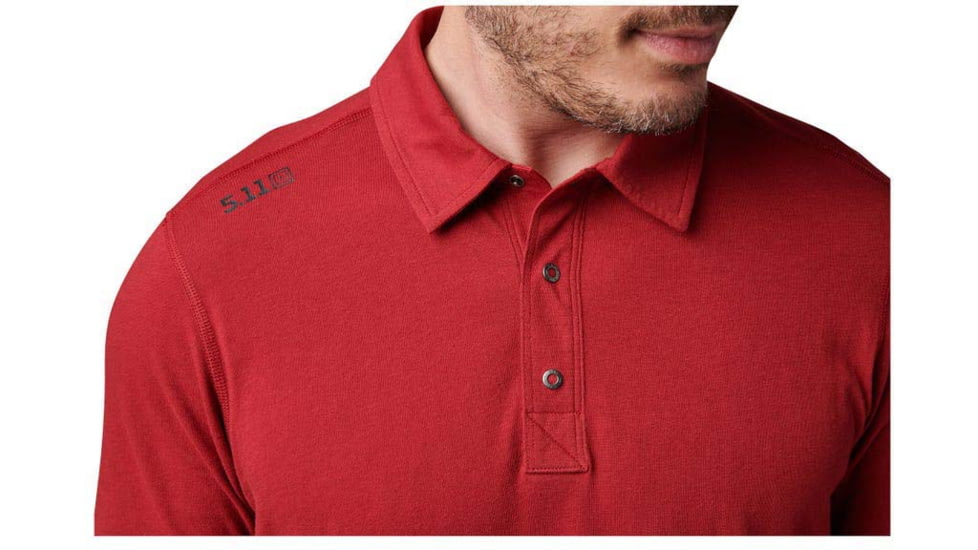5.11 Tactical Archer Short Sleeve Polo - Mens, Cordovan Red, Large, 41241-520-L
