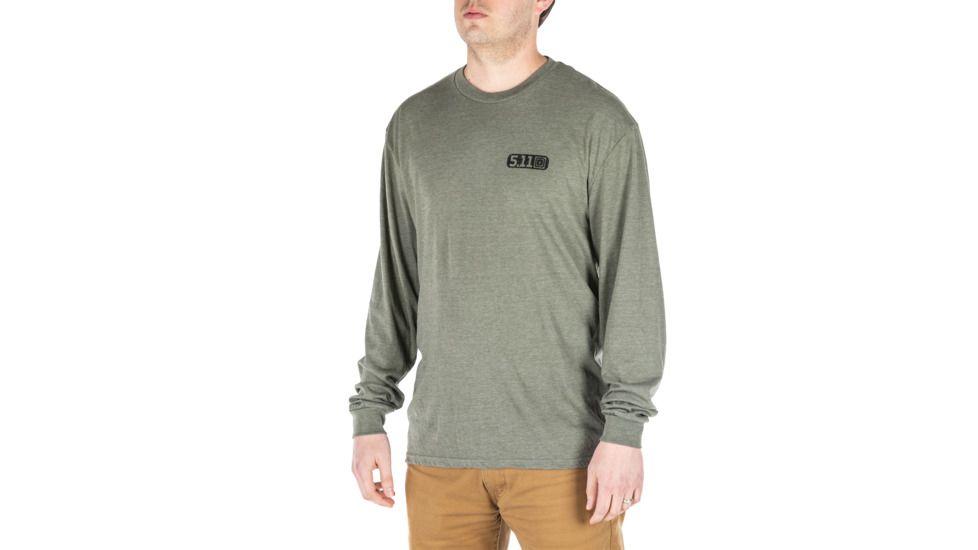 5.11 Tactical Banners And Bayonets Long Sleeve - Mens, Military Green Heather, Extra Large, 42111SH-223-XL