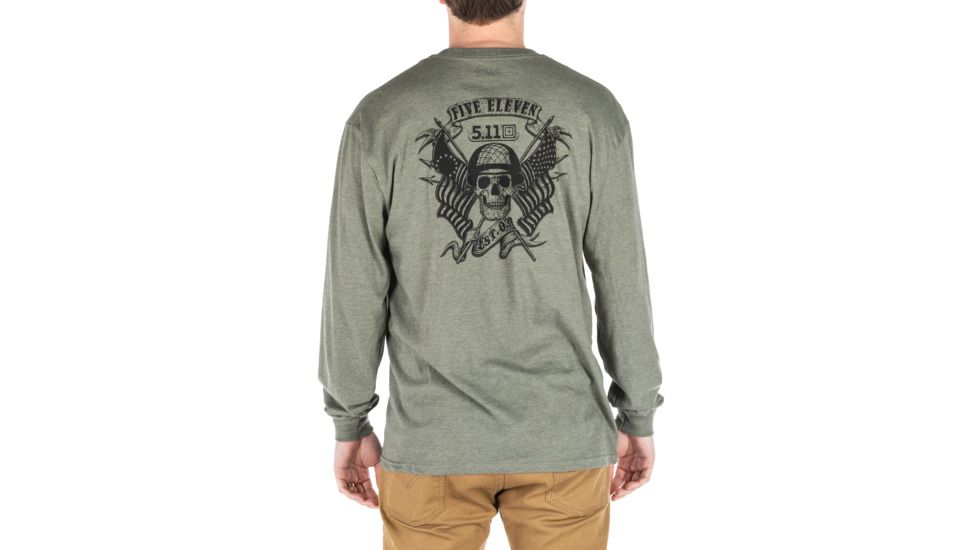5.11 Tactical Banners And Bayonets Long Sleeve - Mens, Military Green Heather, Extra Large, 42111SH-223-XL