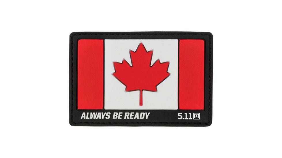 5.11 Tactical Canada Flag Patch - Unisex, Charcoal, 1 SZ, 81209-018-1 SZ