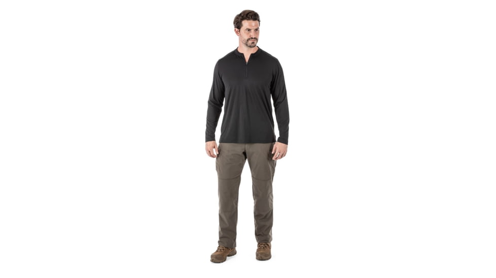 5.11 Tactical Catalyst 1/4 Zip Shirt - Mens, Black, 2XL, 82118-019-2XL