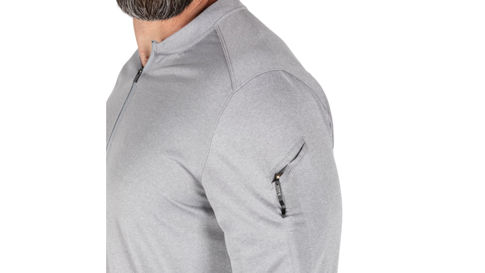 5.11 Tactical Catalyst 1/4 Zip Shirt - Mens, Heather Grey, Extra Large, 82118-016-XL