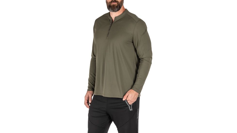 5.11 Tactical Catalyst 1/4 Zip Shirt - Mens, Ranger Green, Small, 82118-186-S