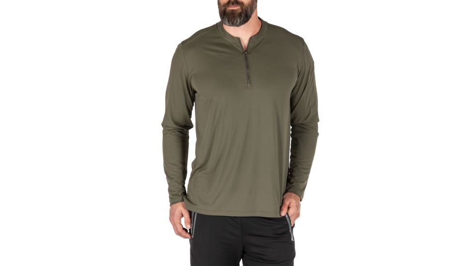 5.11 Tactical Catalyst 1/4 Zip Shirt - Mens, Ranger Green, Small, 82118-186-S
