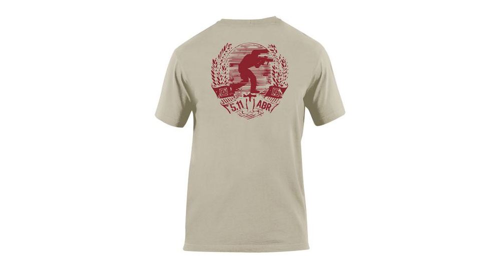 5.11 Tactical Crest Logo T Shirt -  Tan - XL 41006BA-170-XL