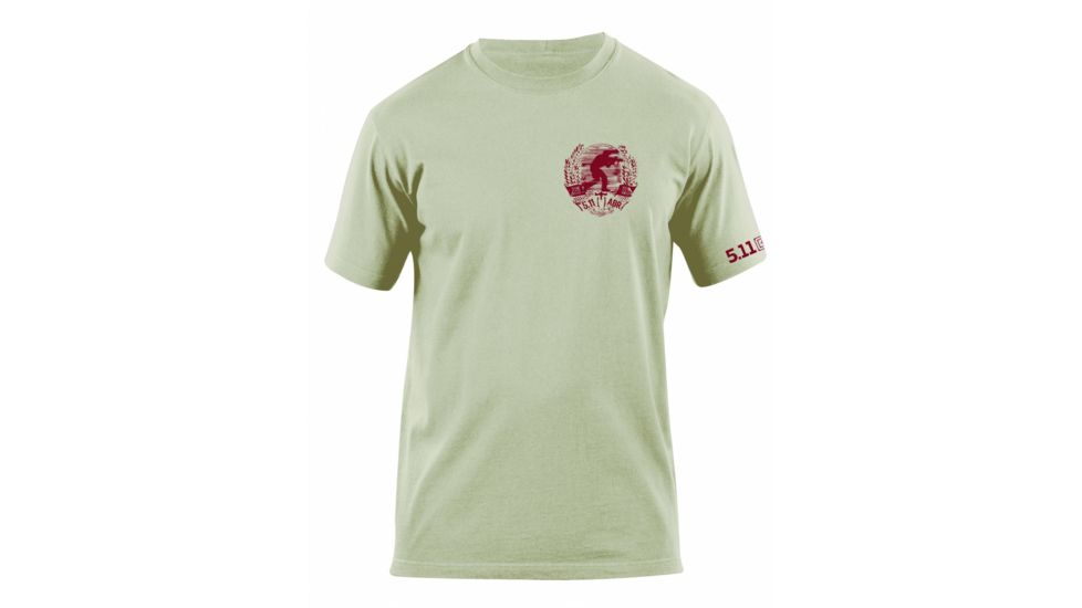 5.11 Tactical Crest Logo T Shirt -  Tan - XL 41006BA-170-XL
