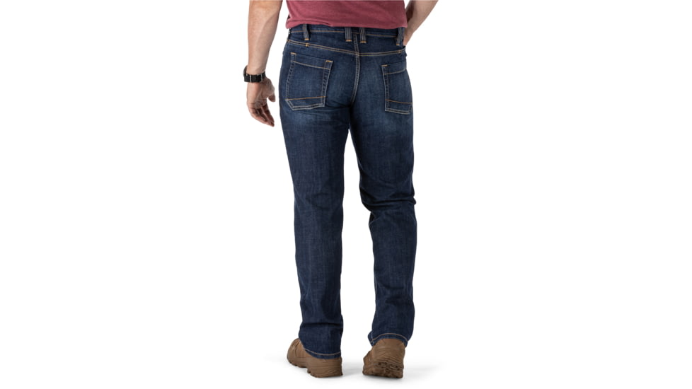 5.11 Tactical Defender-Flex Straight Jean - Mens, Stone Wash Indigo, 35-30, 74477ABR-648-35-30