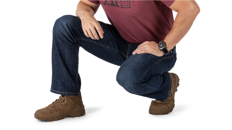 5.11 Tactical Defender-Flex Straight Jean - Mens, Stone Wash Indigo, 35-30, 74477ABR-648-35-30