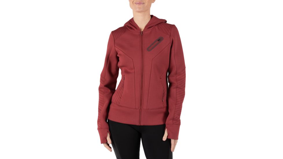 5.11 Tactical Emma Full Zip Sweatshirt - Womens, Cabernet, Large, 62079-569-L