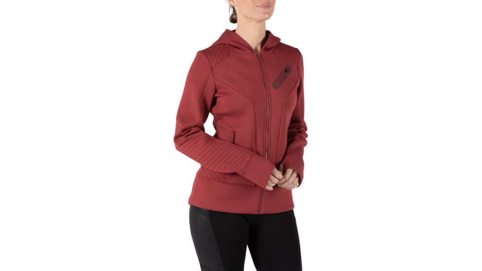 5.11 Tactical Emma Full Zip Sweatshirt - Womens, Cabernet, Large, 62079-569-L