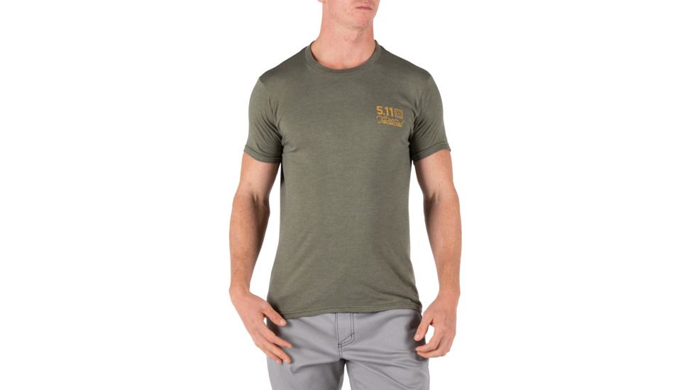 5.11 Tactical Fight The Good Fight Tee - Men's, Military Green Heather, Large, 41191TT-223-L
