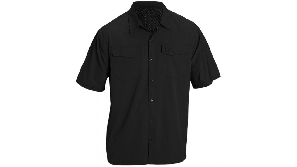 5.11 Tactical Freedom Flex Woven Short Sleeve Shirt - Men's, Black, L, 71340-019-L