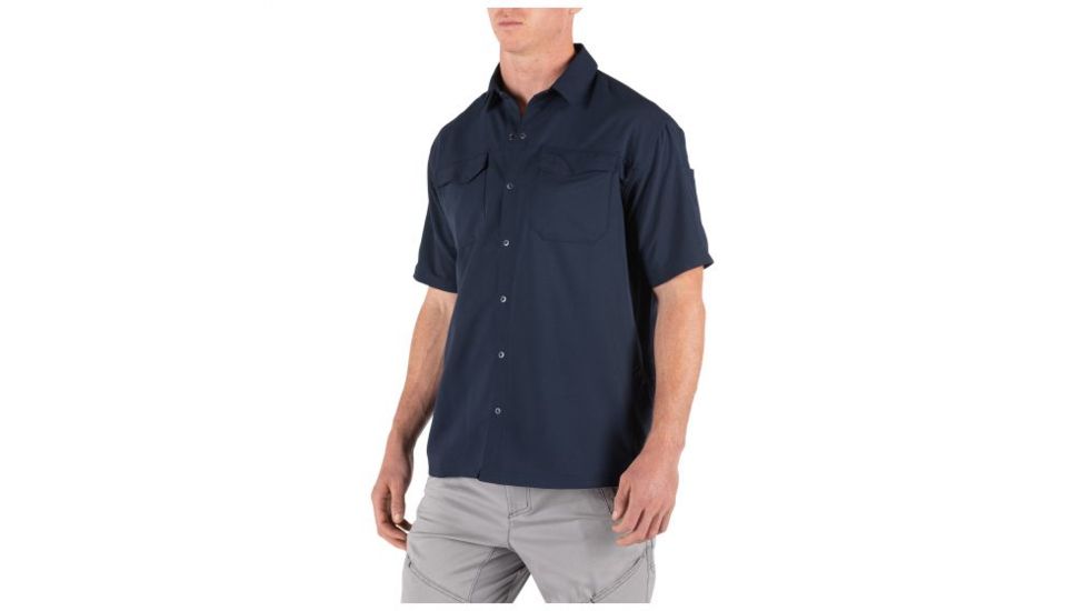 5.11 Tactical Freedom Flex Woven Short Sleeve Shirt - Men's, Peacoat, 2XL, 71340-787-2XL