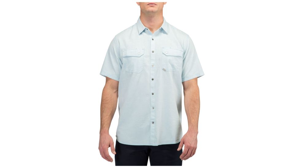 5.11 Tactical Herringbone Short Sleeve Shirt - Men's, Breeze Herringbone, Small, Regular, 71375-780-S