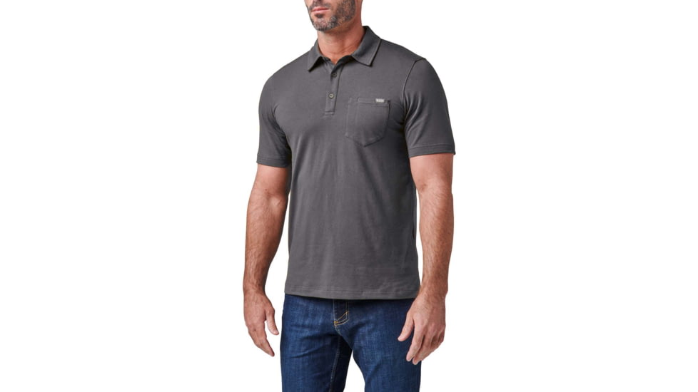 5.11 Tactical Kane Short Sleeve Polo - Men's, Flint, 2XL, 41281-258-2XL