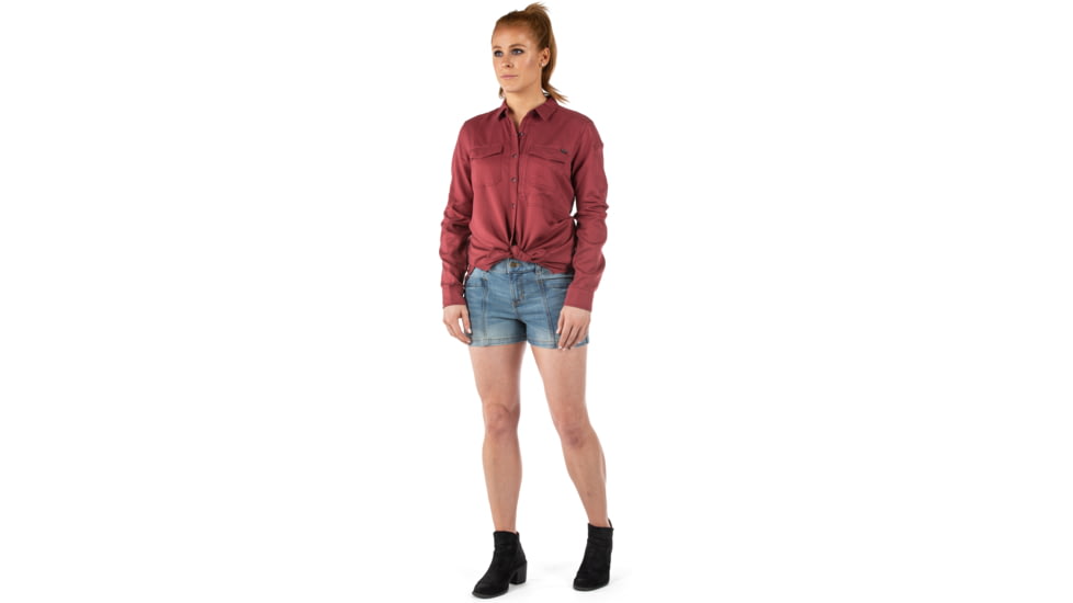 5.11 Tactical Nikita Long Sleeve Shirt - Womens, Cabernet, Small, 62398-569-S