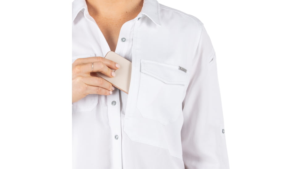 5.11 Tactical Nikita Long Sleeve Shirt - Womens, White, Extra Large, 62398-010-XL